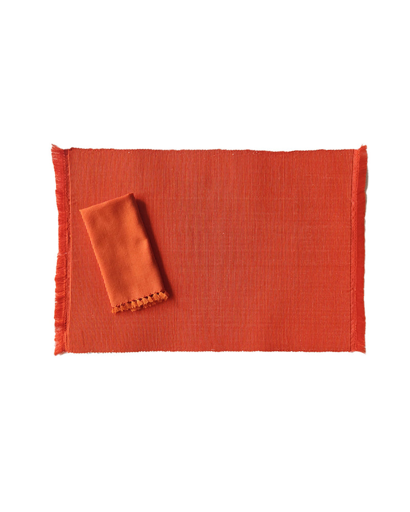 Solid Lepanto Placemats with Solid Napkins